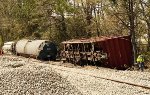 Boxcar and Tank car derailed